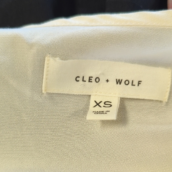 NEW Cleo + Wolf V Neck Empire Tunic Top Cream XS long sleeves bohemian western - Picture 6 of 8